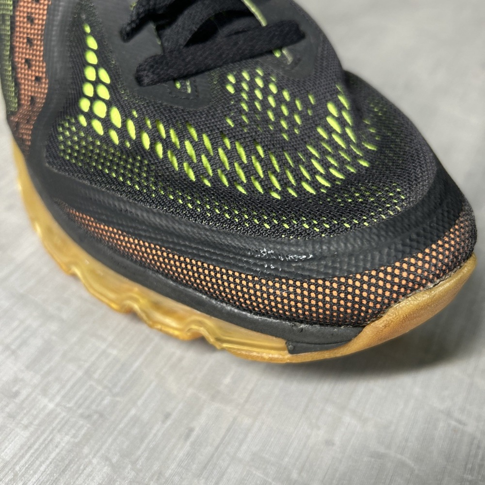 Nike Air Max 2014 Mens Size 12 Black Atomic Orange Volt Green Great *Minor Flaw - Picture 8 of 10